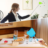 Telescopic Fly Swatter, Begonia Fly Swatter for Indoors,Manual Plastic Flyswatter Heavy Duty with Stainless Steel Telescopic Handle (3 Pack)