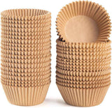 Caperci Natural Cupcake Liners 500 Count, Grease-Proof, Food-Grade Baking Cups for Cupcakes and Muffins