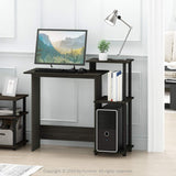 Furinno EFFICIENT Desk, Gaming Desk, with 3 Open Side Shelves, Laptop Notebook Computer Desk,Office Desk for Home Office, Study Room, Dorm, Espresso