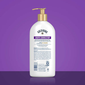 Gold Bond Age Renew Crepe Corrector Body & Face Lotion, 14 oz, Replenishing Smoothing Formula, Fragrance Free, Dermatologist Tested