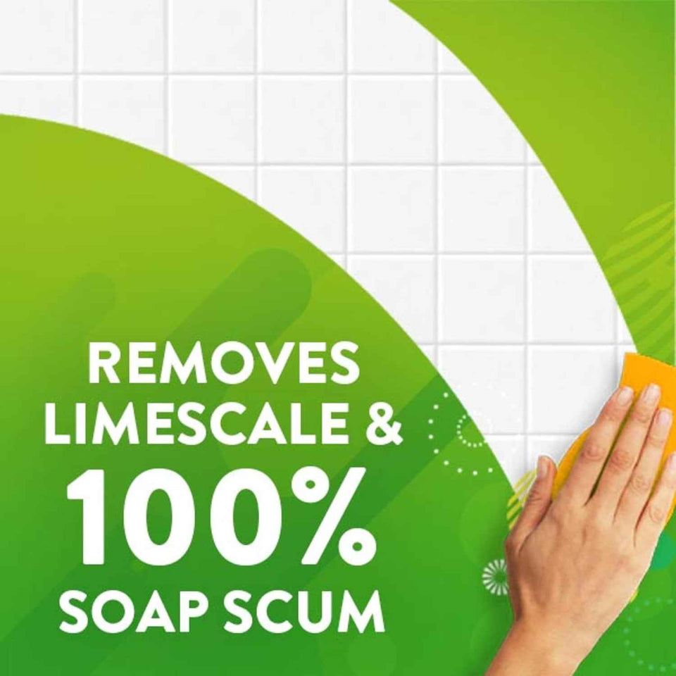 Scrubbing Bubbles Mega Shower Cleaner Spray 1L with Foaming Action and Rainshower Scent for Bathroom Cleaning