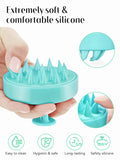 HEETA Scalp Massager Hair Growth, Soft Silicone Scalp Scrubber Shampoo Brush for Exfoliation, Dandruff Removal Head Massage Stress Relax, Wet & Dry Use for Thick Thin Curly Hair Care, Green