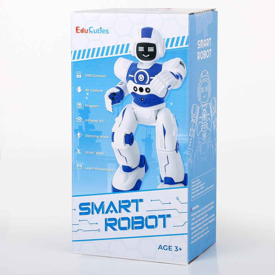 EduCuties Robot Toys for Kids,Programmable Remote Control Smart Walking Dancing Robot Toy with Gesture & Sensing for Age 4 5 6 7 8 9 10 Year Old Boys for Birthday Present