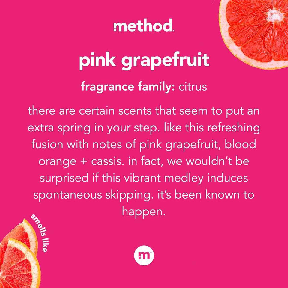 Method Plant-Based All-Purpose Cleaner Spray, Pink Grapefruit, for Counters, Tiles, and More, 28 Fl Oz, Pack of 4