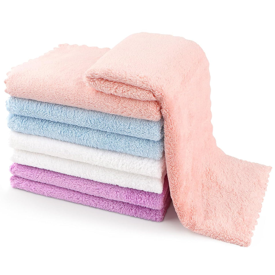 Orighty 20x10 inch coral fleece baby burp cloths, highly absorbent and ultra soft for newborns, 8-pack