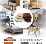 Felt Furniture Pads X-PROTECTOR 133 PCS Premium Furniture Pads - Felt Pads Furniture Feet Best Wood Floor Protectors - Protect Your Hardwood & Laminate Flooring! Brown and Beige