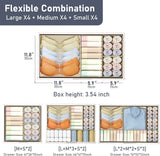 DIMJ Drawer Organizer Clothes: 12-Pack Foldable Closet Organizers for Nursery, Baby Clothes, Underwear, and Socks