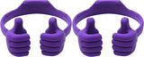 HONSKY Thumbs-Up Phone Stand for Tablets, E-Readers and Smart Phones – Green/Purple – 2 Count