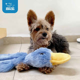 Best Pet Supplies Interactive Squeaky Dog Chew Toy, Crinkle Duck, Large, Light Pink for Small, Medium & Large Dogs