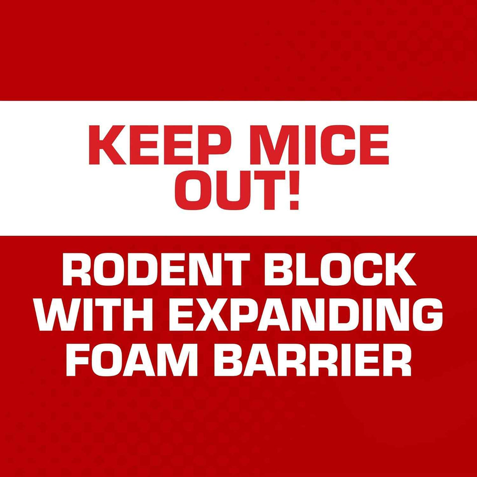 Tomcat Rodent Block Expanding Foam Barrier for Gaps and Cracks - 12 oz, Mice Repellent