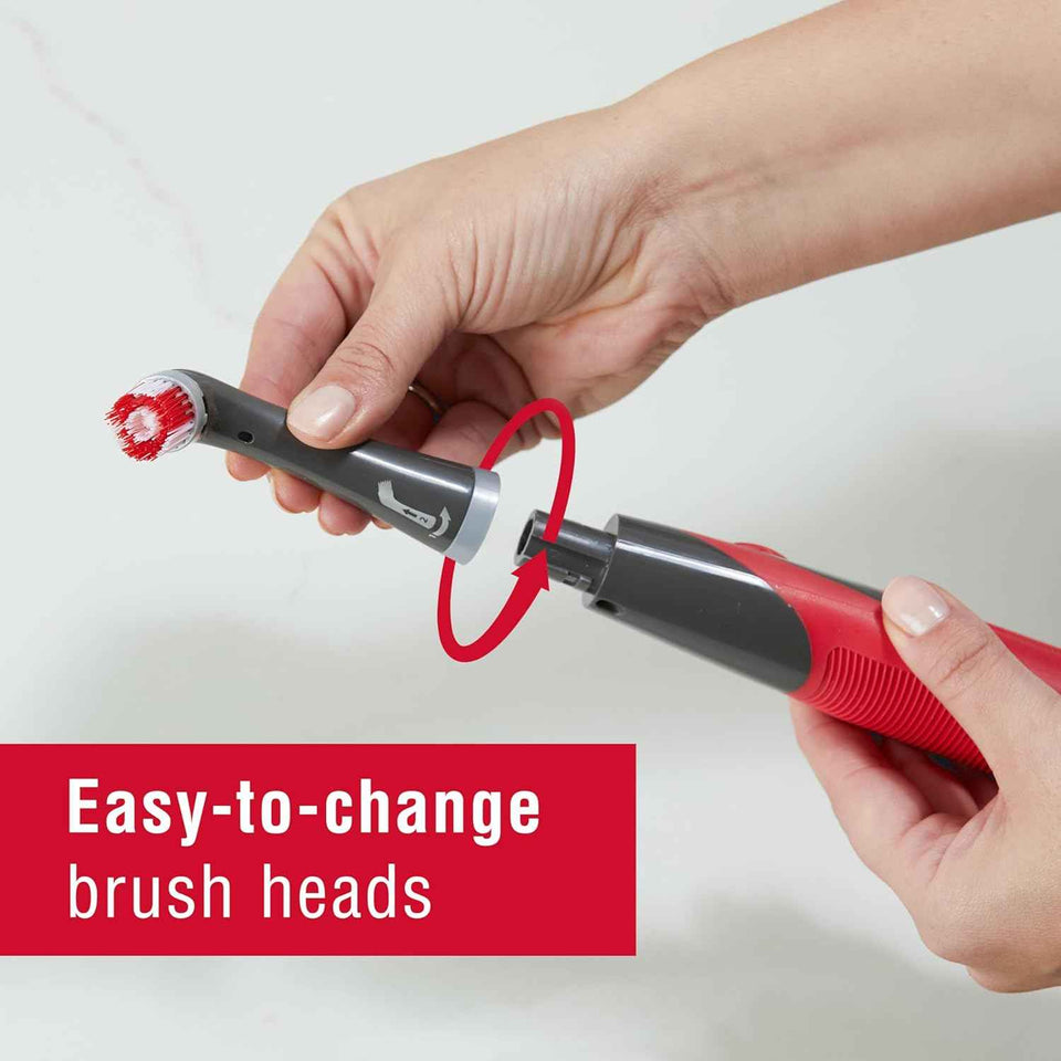 Rubbermaid Reveal Power Scrubber with Multi-Purpose & Grout Head, Cordless Electric Battery Powered Scrub Brush, Water Resistant, for Home/Kitchen/Bathroom/Grout/Tile/Shower/Tub