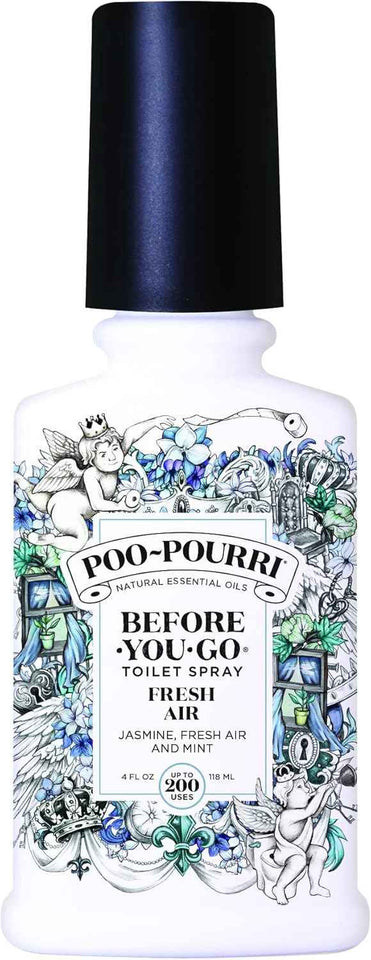 Poo-Pourri Before-You-Go Toilet Spray, Fresh Air, Plant-Based with Essential Oils, Jasmine, Mint, Citrus Scents
