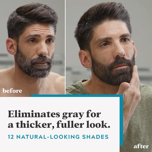 Just For Men Mustache & Beard multiple uses Beard Coloring for Gray Hair with Brush, With Keratin Biotin Aloe and Coconut Oil for Healthy Facial Hair Medium Brown, M-35, Pack of 1 (Packaging May Vary)