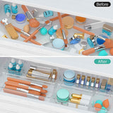 WOWBOX Clear 6-Pack Acrylic Drawer Organizer Set with Premium Material and Stackable Design