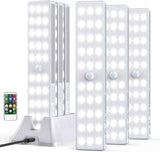 LED Closet Light with Charging Station, 6 Pcs 30LEDs 8'' Dimmer Rechargeable Motion Sensor Under Cabinet Lighting, Stick-Anywhere Night Light for Wardrobe,Kitchen