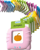 Talking Flash Cards for Toddlers 1 2 3 4 Year Olds, Montessori Language Learning with 224 Words, Pocket Speech Therapy Tools, and Speech Development Educational Playthings for Children