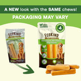 EcoKind Premium Gold Yak Cheese Himalayan Dog Chews for Large Breed, Aggressive Chewers, Natural, High Protein, 4 Chews (1 lb)