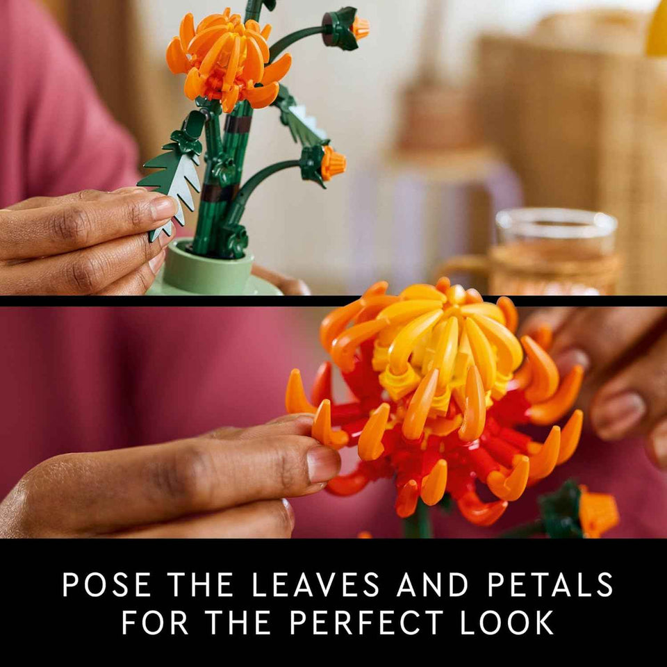 lego botanicals chrysanthemum building set for adults artificial flower dinner table centerpieces and decoration