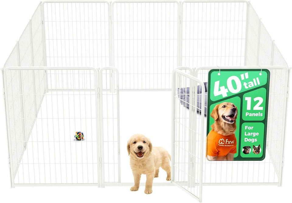 FXW Homeplus Unleashed Indoor Dog Playpen - Stress-Free and Safe Play, Heavy Duty 24 Inch 6 Panels Dog Pen for Puppy and Small Dogs, Black│Patented