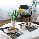 HeloHo Heat-Resistant Washable Vinyl Placemats Set of 4 Non-Slip Table Mats for Kitchen Dining Indoor Outdoor Decor