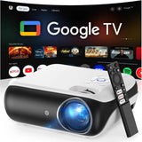 HAPPRUN Native 1080P Bluetooth Mini Projector, Full HD Portable Outdoor Movie Projector with Built-in Speaker, Compatible with Smartphone, HDMI, USB, AV, Fire Stick, PS5 for Home, Bedroom, Outdoor Use