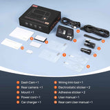 70mai 4K Dash Cam Front and Rear with STARVIS, Built in 5GHz WiFi & GPS Car Camera, Super Night Vision, ADAS, 3'' IPS Screen, 24H Parking Mode, Time-Lapse, Loop Recording, Support 256GB Max (A800S)