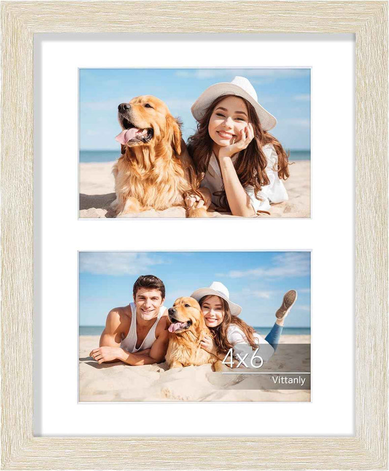 Vittanly 11x14 Collage Picture Frame, Displays 5Pcs 4x6 Pictures with Mat or 1Pcs 11x14 without Mat for Wall Mounting, Picture Frames Collage Wall Decor in Black, 1 Pack