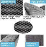pieviev cat litter mat waterproof urine proof trapping mat 1 pack gray 24x15 inch