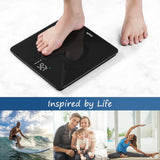 Vitafit Scale for Body Weight, High Accuracy 0.1lb by Our Professional Factory Since 2001, Digital Weight Scale LED and Step On, 3*AAA Batteries Included, 400lb/182kg, Spray Silver Black