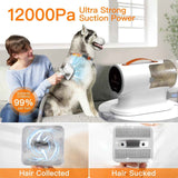Airrobo PG100 12,000Pa Dog Grooming Vacuum Kit 2L Large Capacity Quiet Grooming Pet Hair