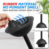 2-in-1 Toilet Plunger and Brush Set with Extended Handle for Bathroom Cleaning
