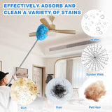 Storystore Ceiling Fan Cleaner Duster with Adjustable Extension Pole and Removable Fan Blade Cleaner 13 to 49.7 inches Blue