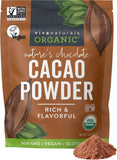 organic unsweetened cacao powder 1 lb rich dark chocolate flavor vegan keto paleo non-gmo gluten-free