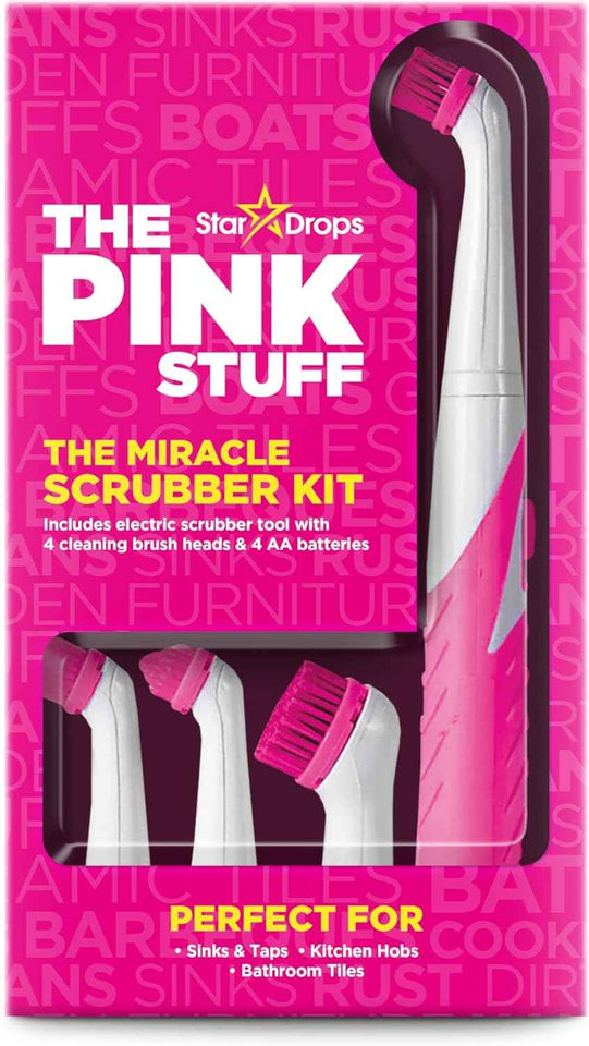 stardrops 4-piece pink stuff cleaning brush heads kit for various surfaces
