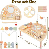 Activity Table for 1 Year Old, Montessori Toys for 1 2 Year Old Girls Boy Gifts, 8 in 1 Wooden Sensory Play Table for Toddler 1-3, Learning Toys for Baby 12-18 Months 1st Christmas Birthday Gifts