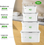 Fruit Storage Containers for Fridge with Removable Colander, Airtight Food Storage Container, Dishwasher Safe Produce Saver for Refrigerator, 4 PCS Small Clear