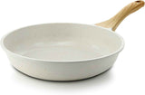 SENSARTE Nonstick Ceramic Frying Pan Skillet, 8-Inch Omelet Pan, Healthy Non Toxic Chef Pan, Induction Compatible Egg Pan with Heat Resistant Handle, PFAS-Free, White