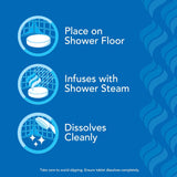 vicks, vapoShower plus, 12-count eucalyptus and menthol shower steamer tablets, non-medicated aromatherapy