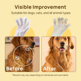 hicc pet cleaning deodorizing glove wipes for dogs & cats, vet recommended, hypoallergenic, coconut oil