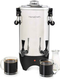 Homecraft 100-Cup Coffee Urn and Hot Beverage Dispenser with Dripless Faucet, Quick-Brewing, Stainless Steel