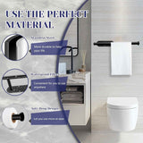 Stainless Steel black paper towel holder under cabinet or self adhesive wall mount for kitchen, bathroom, and pantry