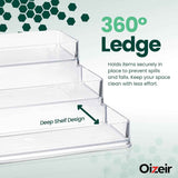 2-Pack Oizeir Clear Acrylic Spice Rack with 3-Tier Organizer for Cabinet - 10.4 x 9.6 x 4 Inches