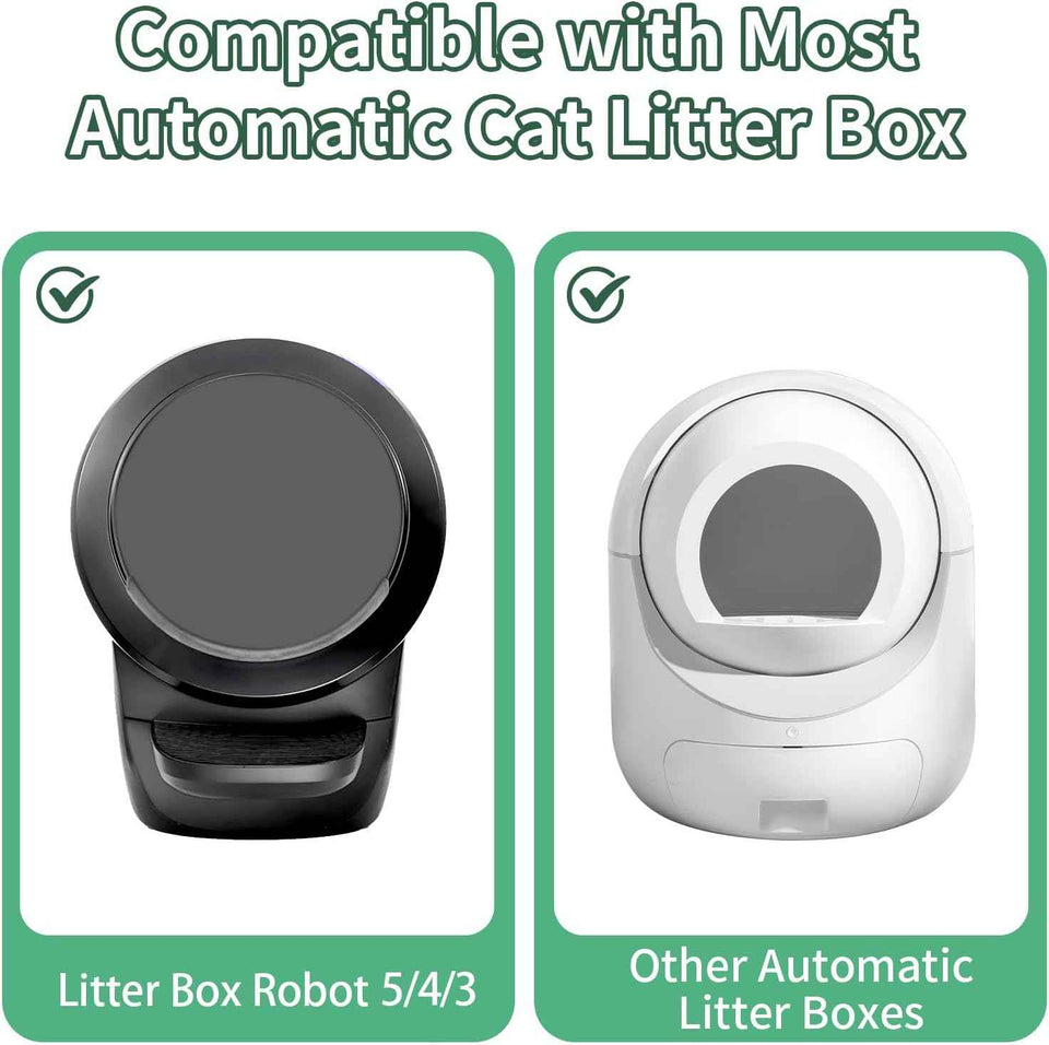 anwa 40-count heavy-duty extra thick cat litter box liners for automatic and robot litter boxes