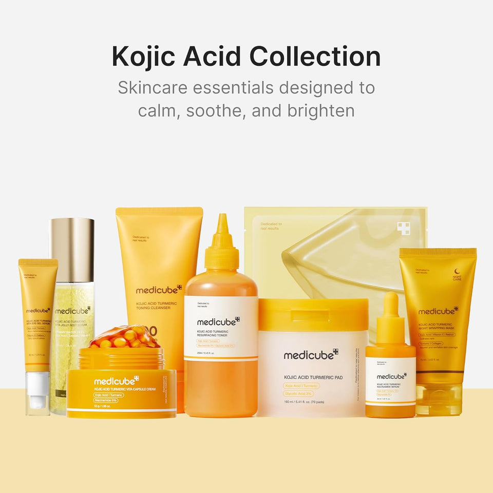 medicube Wrapping Mask Kojic Acid and Turmeric Overnight Peel Off Facial Mask, 2.53 fl.oz, Korean Skin Care