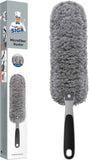 MR.SIGA lint-free microfiber duster for household cleaning, washable, gray, compact and reusable for dusting and polishing