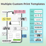 Nelko Label Maker Machine with Tape, P21 Bluetooth Label Printer, Wireless Mini Label Makers with Multiple Templates for Organizing Office Home, White