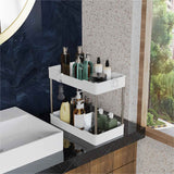 3 Pack Under Sink Organizer, 2 Tier Bathroom Cabinet with Hanging Cups, White, Kitchen & Bathroom Storage
