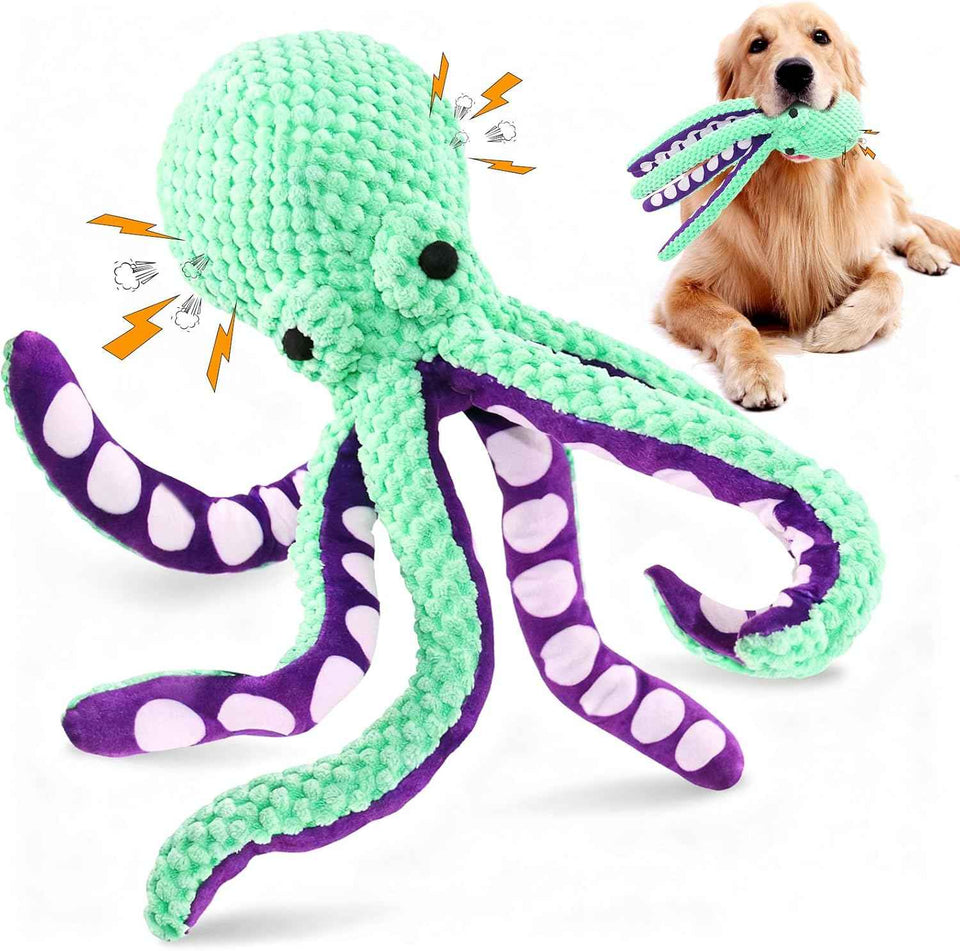Large, soft plush squeaky dog toys for small, medium, and large dogs daily companionship, training reward, and gift.