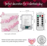 brightown 10.5ft 30 led pink heart battery operated fairy lights with timer and remote
