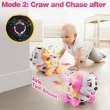 6-12 Months Bilingual Crawling Walking Puppy Toy for 1 Year Old ABC Music Gift
